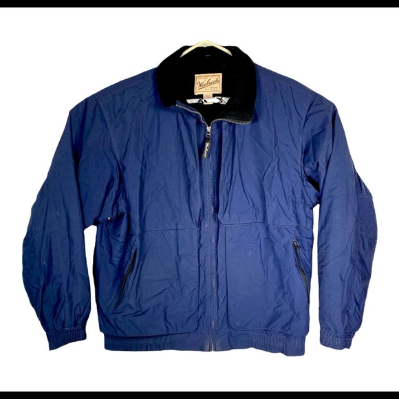 Mens Woolrich Jacket Full Zip Insulated Size XL Blue Winter Jacket - Picture 1 of 5